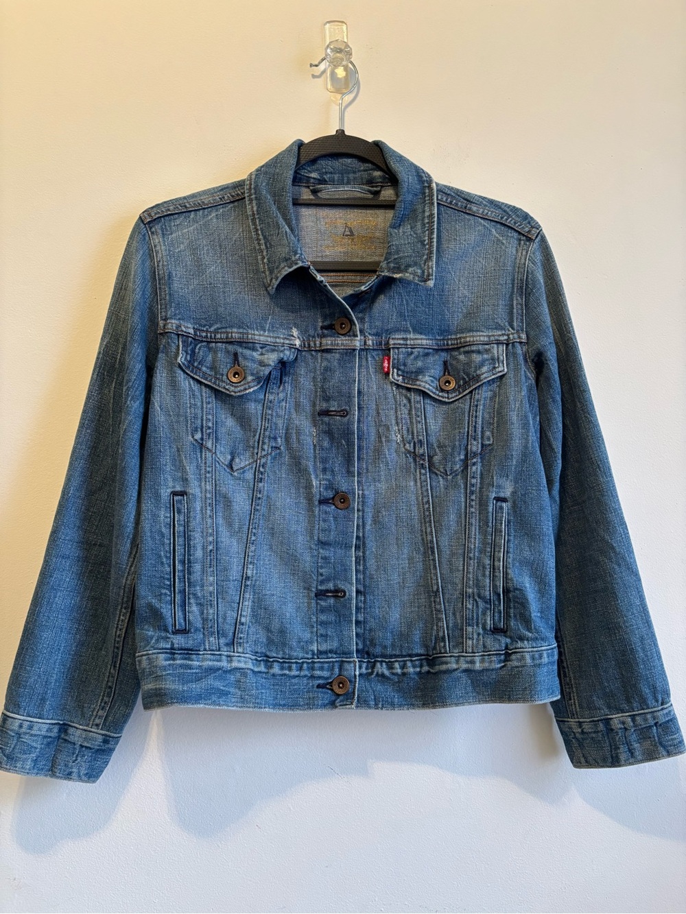 Levi's Distressed Blue Denim Trucker Jacket